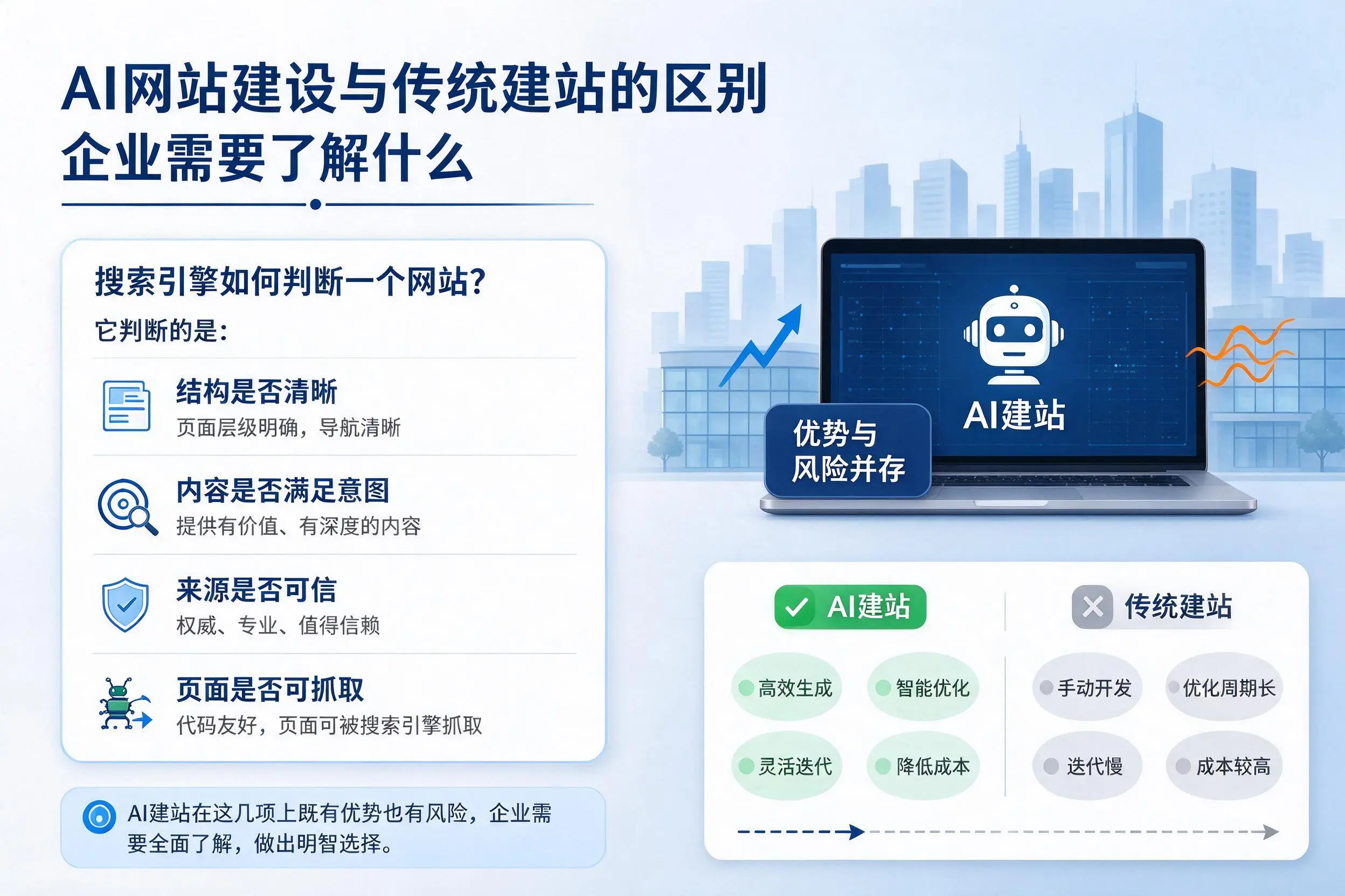 AI网站建设与传统建站的区别,扬州企业需要了解什么