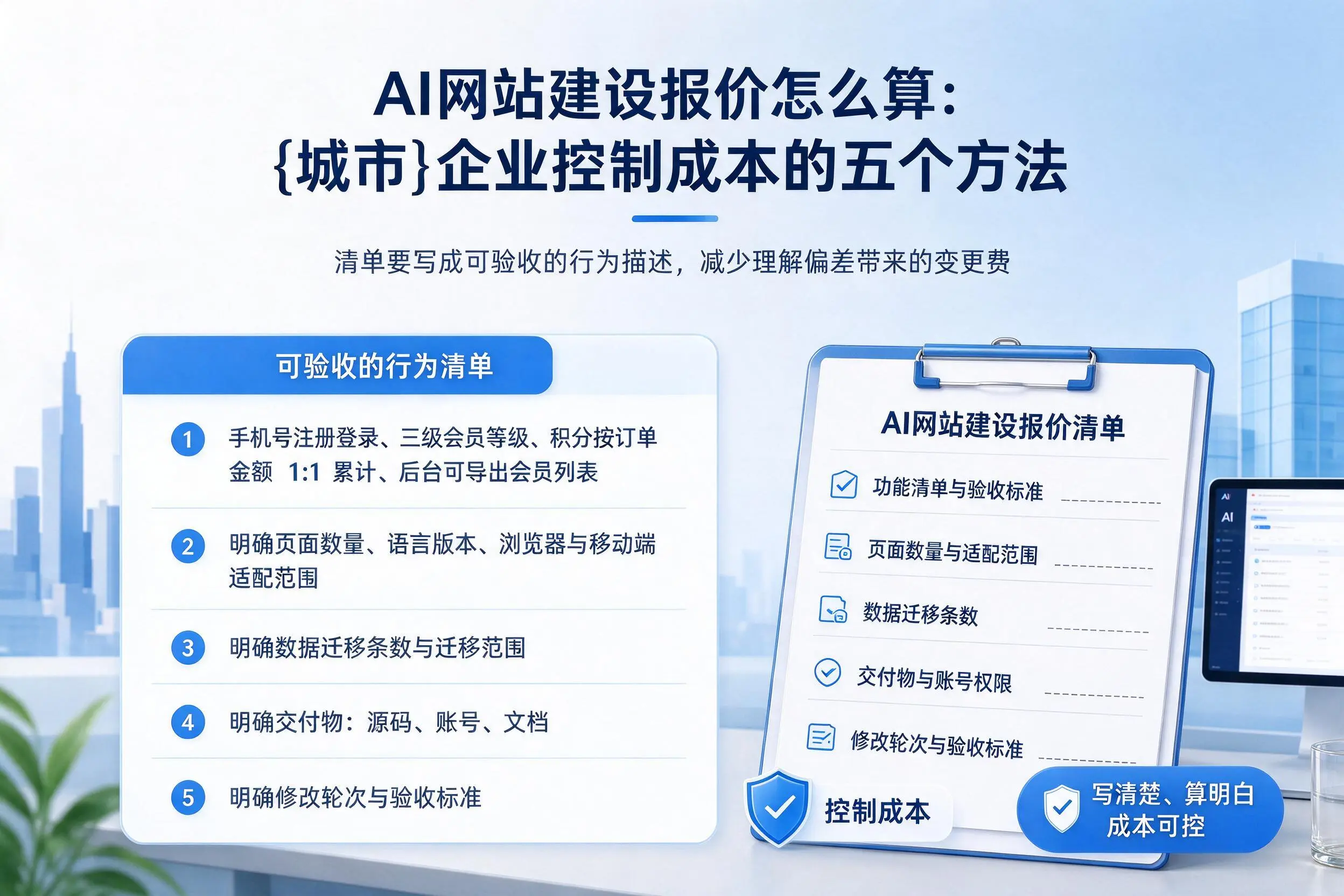 AI网站建设报价怎么算：扬州企业控制成本的五个方法